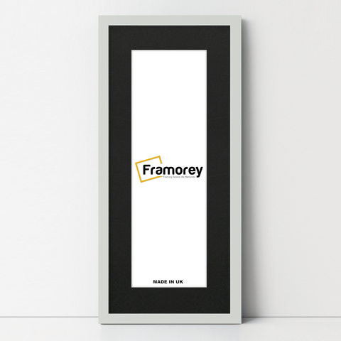 Thin Matt Panoramic Silver Picture Frames With Black Mount