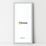 Thin Matt Panoramic Silver Picture Frames With White Mount