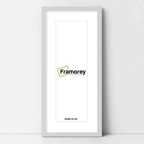 Thin Matt Panoramic Silver Picture Frames With White Mount