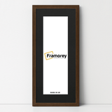 Thin Matt Panoramic Walnut Picture Frames With Black Mount