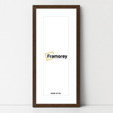 Thin Matt Panoramic Walnut Picture Frames With White Mount