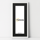 White Thin Matt Panoramic Photo Frames With Black Mount