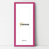 Thin Matt Panoramic Pink Picture Frames With White Mount
