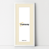 Thin Matt Panoramic White Photo Frames With Ivory Mount