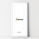 White Thin Matt Panoramic Photo Frames With White Mount