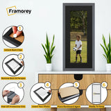 Thin Matt Panoramic Dark Grey Picture Frames With Black Mount