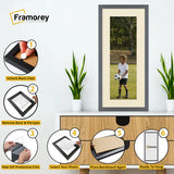 Thin Matt Panoramic Dark Grey Pictures Frames With Ivory Mount