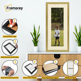 Thin Matt Panoramic Gold Pictures Frames With Ivory Mount