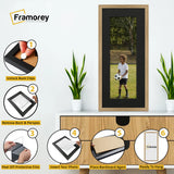 Panoramic Thin Matt Oak Picture Frames with Black Mount