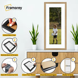 Thin Matt Panoramic Oak Pictures Frames With White Mount