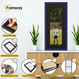 Thin Matt Panoramic Purple Picture Frames With Black Mount