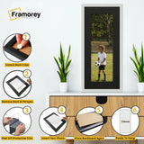 Thin Matt Panoramic Silver Picture Frames With Black Mount