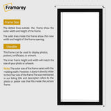 Thin Matt Black Panoramic Picture Frame Poster Frames