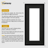 Thin Matt Panoramic Black Pictures Frames With Black Mount