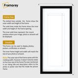 Thin Matt Panoramic Black Picture Frames With White Mount