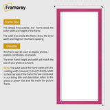Thin Matt Panoramic Pink Picture Frame Poster Frames