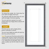 Thin Matt Panoramic Dark Grey Picture Frames With White Mount