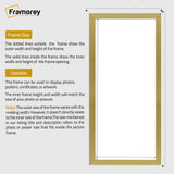 Thin Matt Gold Panoramic Picture Frame Poster Frames