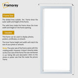 Thin Matt Light Grey Panoramic Picture Frame Poster Frames