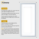 Thin Matt Panoramic Light Grey Pictures Frames With White Mount