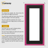 Thin Matt Panoramic Pink Picture Frames With Black Mount
