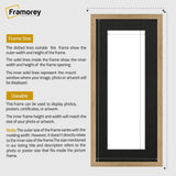 Panoramic Thin Matt Oak Picture Frames with Black Mount