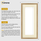 Thin Matt Panoramic Oak Pictures Frames With Ivory Mount