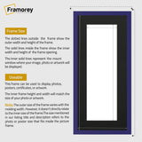 Thin Matt Panoramic Purple Picture Frames With Black Mount