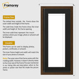 Thin Matt Panoramic Walnut Picture Frames With Black Mount