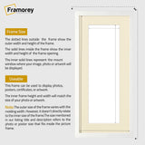Thin Matt Panoramic White Photo Frames With Ivory Mount