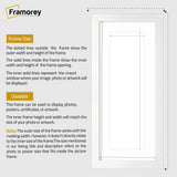 Flat Panoramic White Picture Photo Frame Wall Art Poster Frame With White Mount