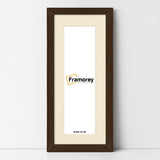 Panoramic Walnut Picture Frame With Ivory Mount Wall Decor Frame