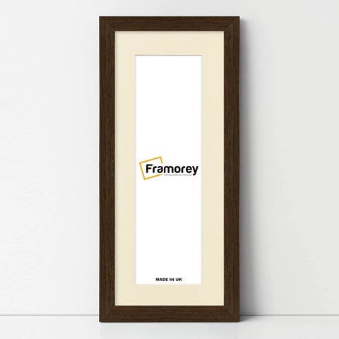 Panoramic Walnut Picture Frame With Ivory Mount Wall Decor Frame
