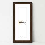 Panoramic Walnut Picture Frame With White Mount