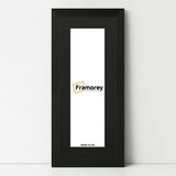 Panoramic Thin Ash Black Picture Frame With Black Mount Wall Decor Frame