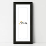 Panoramic Thin Ash Black Picture Frame With white Mount