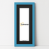 Panoramic Blue Picture Frame With Black Mount Wall Decor Frame