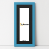 Panoramic Blue Picture Frame With Black Mount Wall Decor Frame