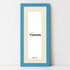 Panoramic Blue Picture Frame With Ivory Mount Wall Decor Frame