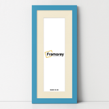 Panoramic Blue Picture Frame With Ivory Mount Wall Decor Frame