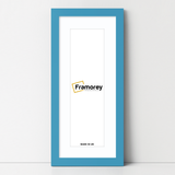 Blue Panoramic Photo Frames With White Mount Wall Decor Frame