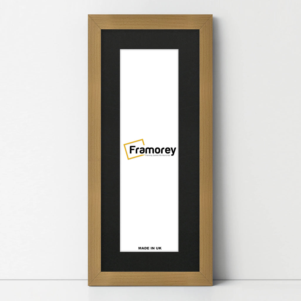 Panoramic Beech Picture Frame With Black Mount Wall Decor Frame