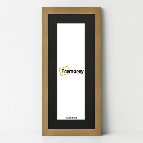 Panoramic Beech Picture Frame With Black Mount Wall Decor Frame