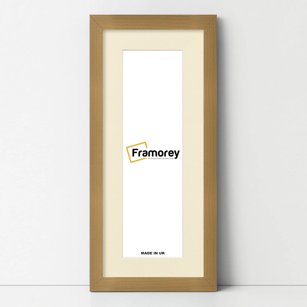 Panoramic Beech Picture Frame With Ivory Mount Wall Decor Frame