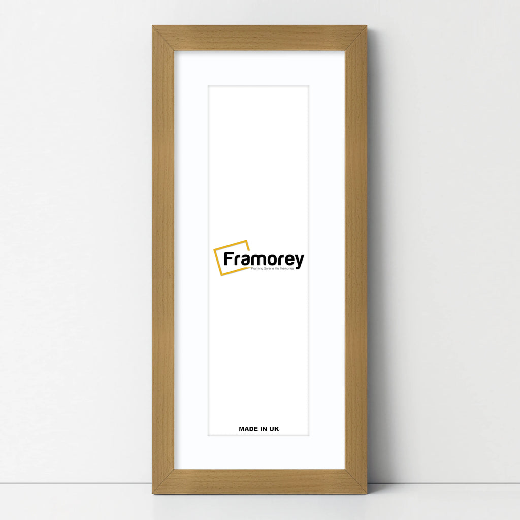 Panoramic Beech Picture Frame With White Mount