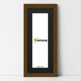 Panoramic Dark Oak Picture Frame With Black Mount Wall Decor Frame