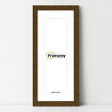 Panoramic Dark Oak Picture Frame With White Mount Wall Decor Frame