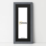 Panoramic Dark Grey Picture Frame With Black Mount Wall Decor Frame
