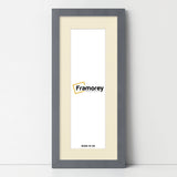 Panoramic Dark Grey Picture Frame With Ivory Mount Wall Decor Frame