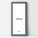 Panoramic Dark Grey Picture Frame With White Mount